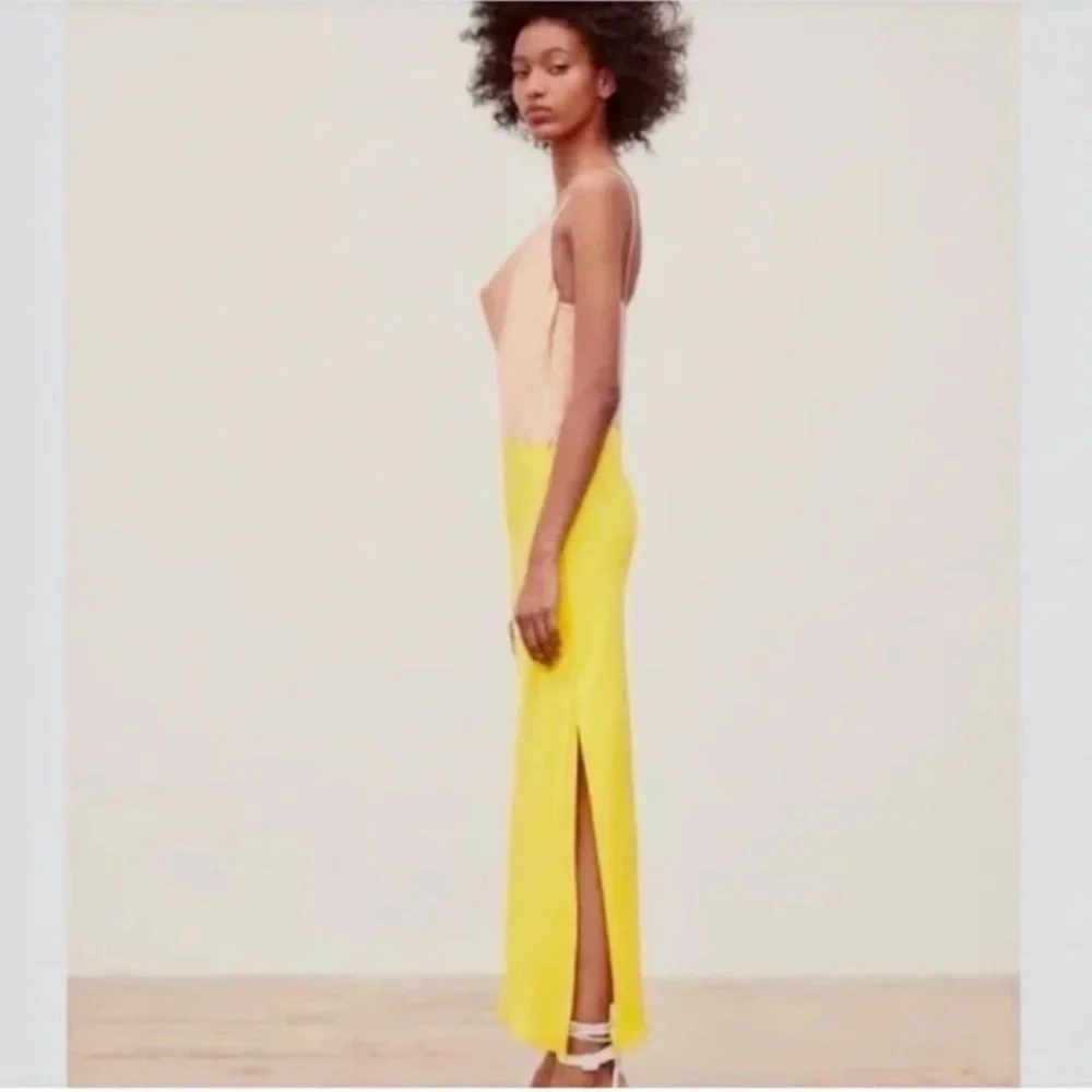 Zara Asymmetrical Colorblock Dress - Picture 4 of 4